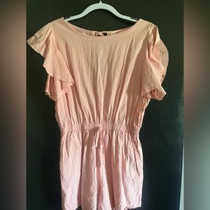 Boutique pink ruffle romper!